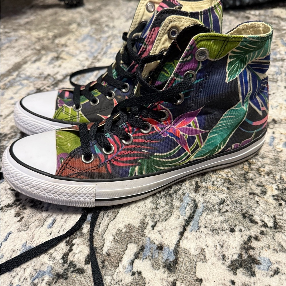 Converse Floral High-Top Sneakers